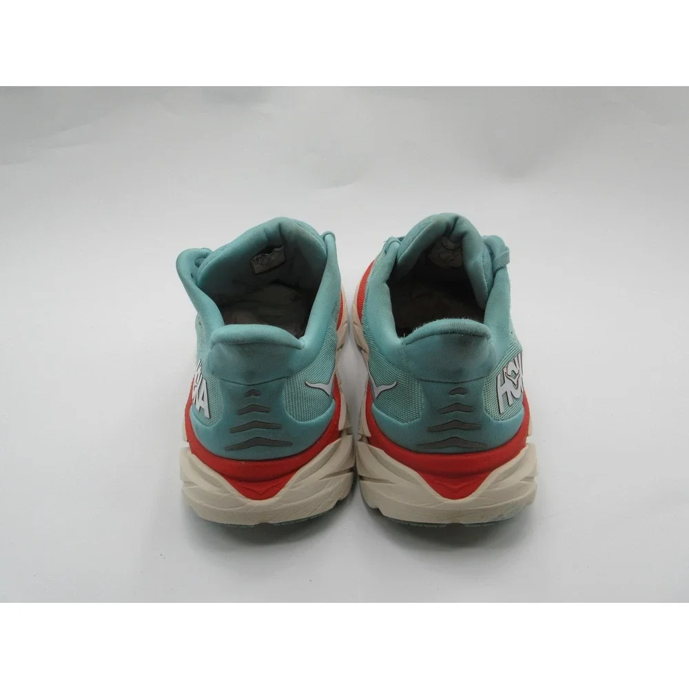 HOKA Clifton 8 Shoes Womens‎ Size 8 Blue Teal Red Running Cushioned 1119394 AEBL